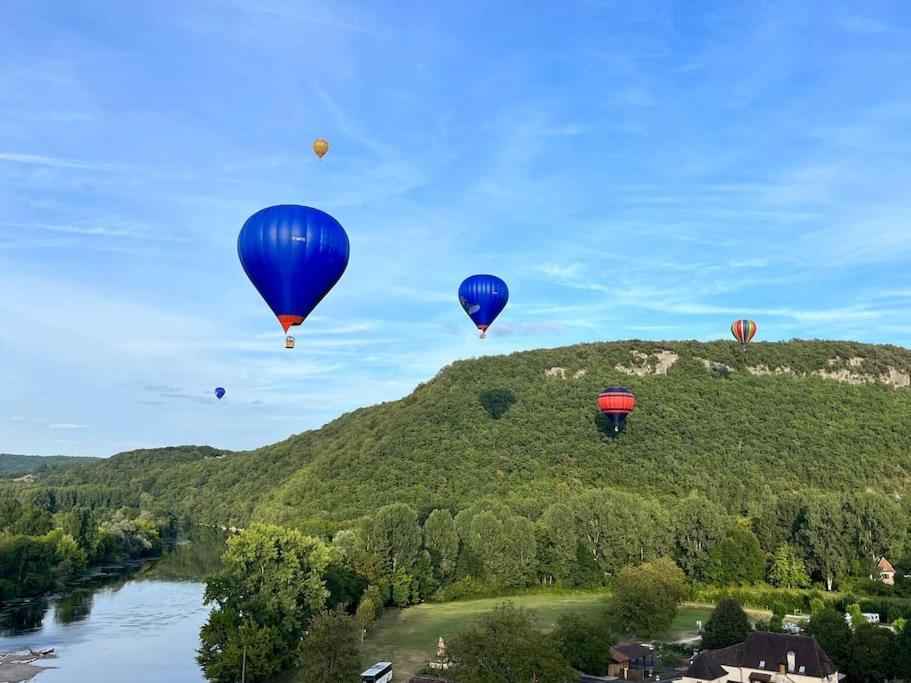 Vue Magique A Castelnaud Villa Bagian luar foto